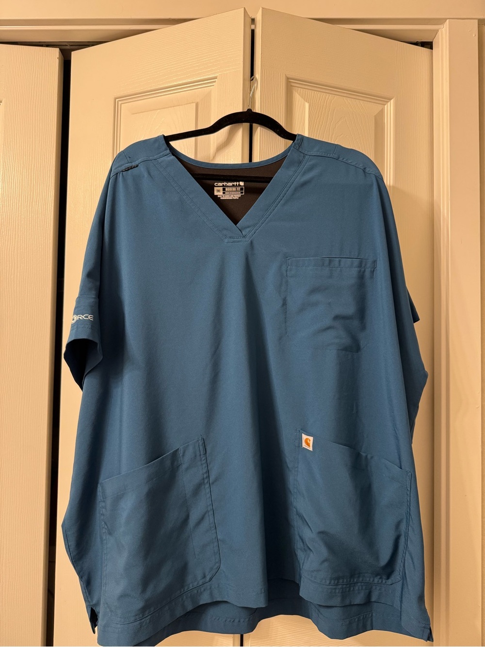 Caribbean Blue Scrub Top